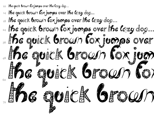 Twisted Brother font waterfall